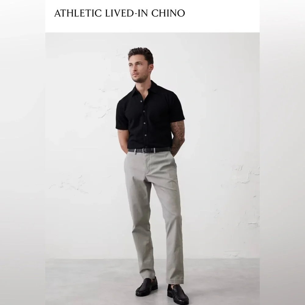NWT Banana Republic Men’s Athletic Lived-In Chino - Cliff Gray, 29x32